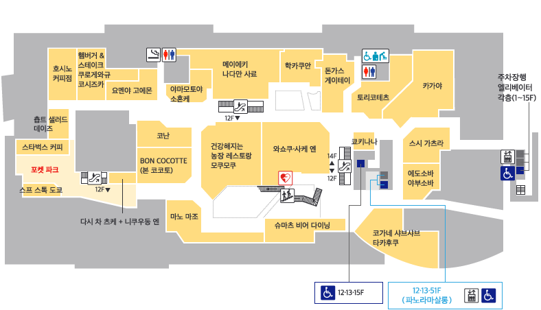 타워스 층별 지도