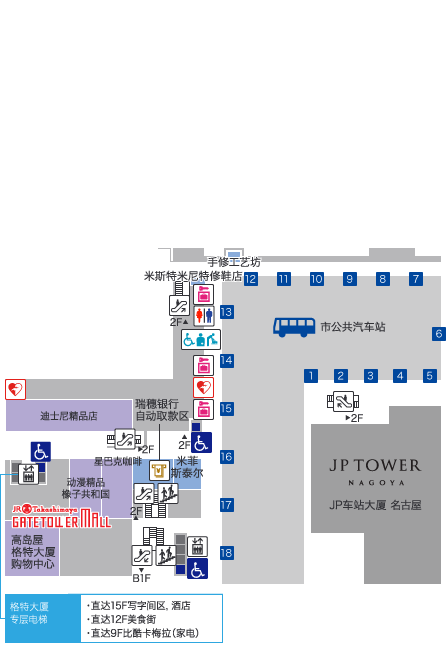 JR GATE TOWER楼层地图